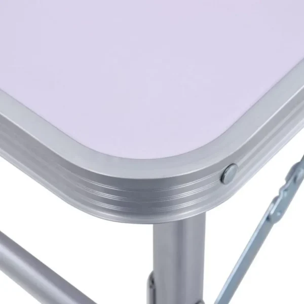 Table pliable de camping Blanc Aluminium 60x45 cm
