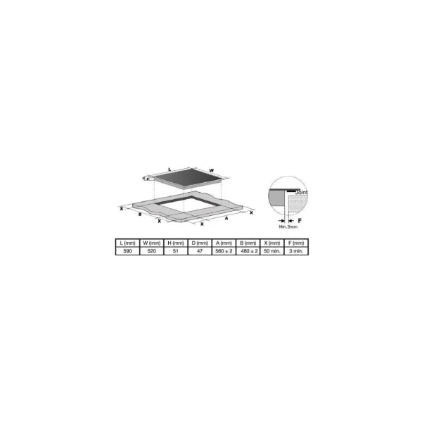 Table vitrocéramique ETV41