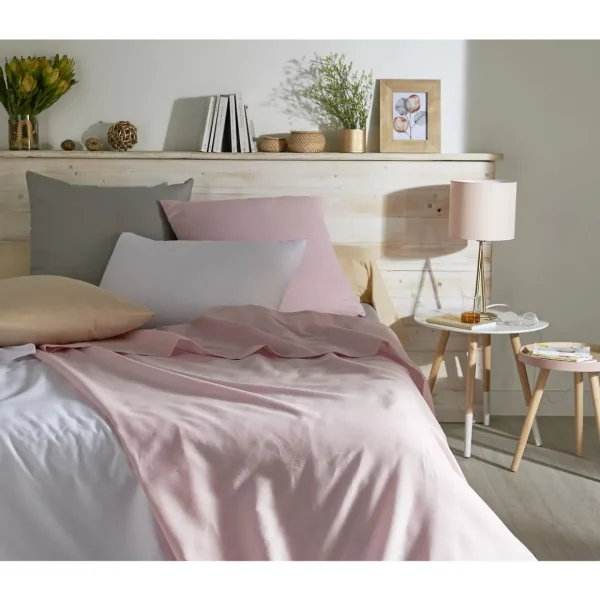 Taie d oreiller unie en polycoton - collection permanente