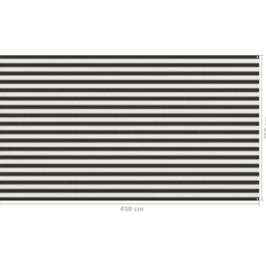 Tapis de tente 250x450 cm Anthracite et blanc