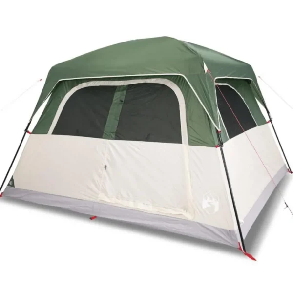 Tente de cabine familiale 6 personnes vert imperméable