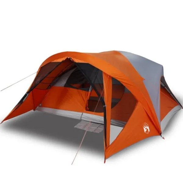 Tente de cabine familiale 6 personnes gris orange imperméable