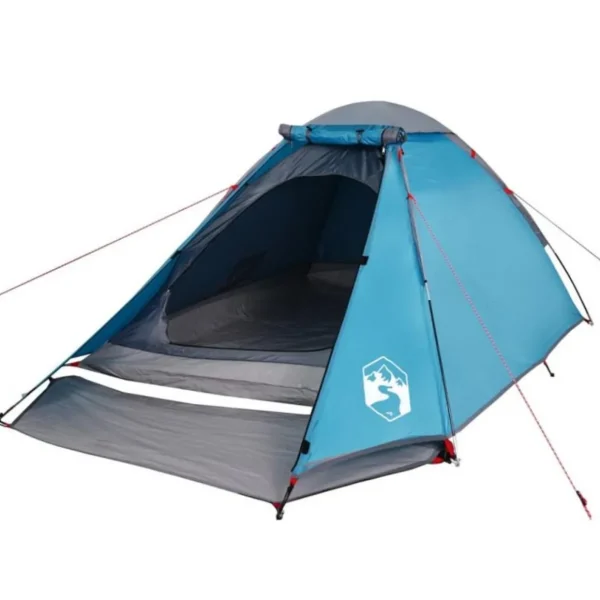 Tente de camping à dôme 2 personnes bleu imperméable