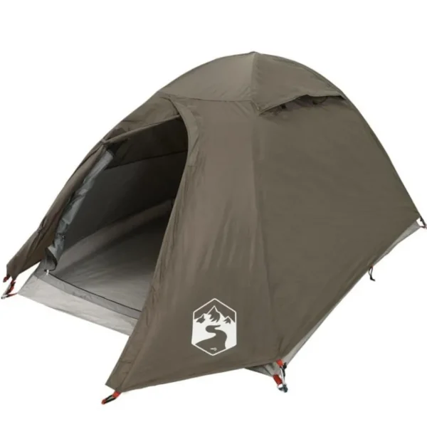 Tente de camping à dôme 2 personne marron imperméable