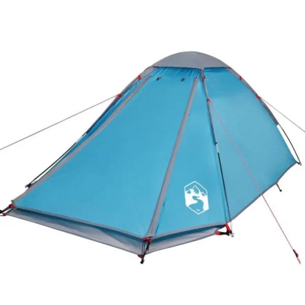 Tente de camping à dôme 2 personnes bleu imperméable