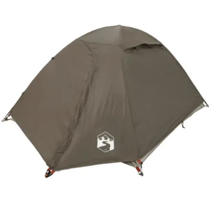 Tente de camping à dôme 2 personne marron imperméable