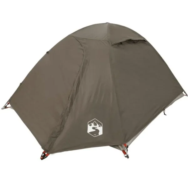 Tente de camping à dôme 2 personne marron imperméable