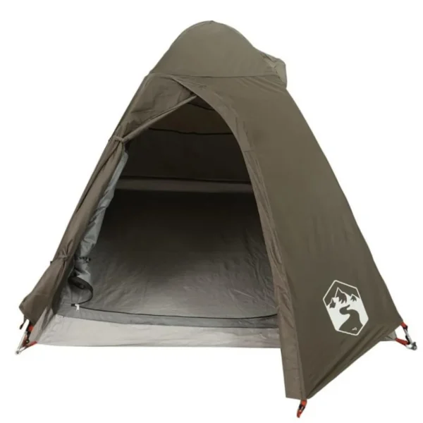 Tente de camping à dôme 2 personne marron imperméable