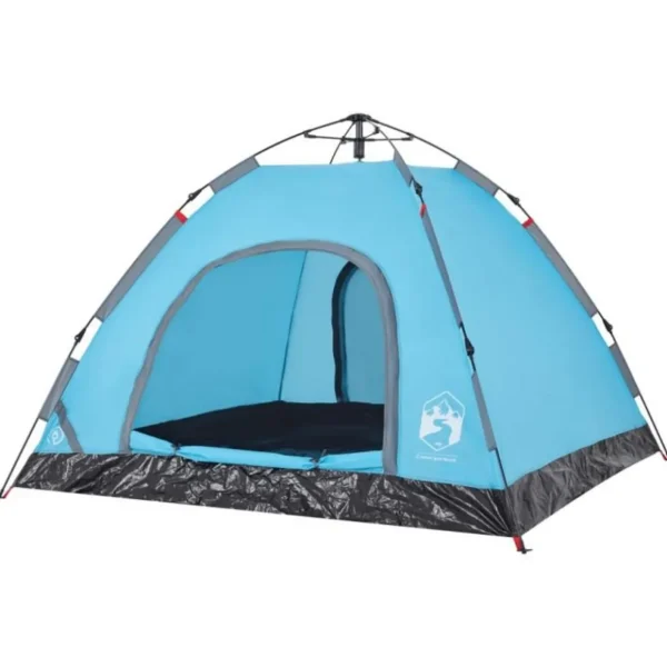 Tente de camping 3 personnes bleu libération rapide