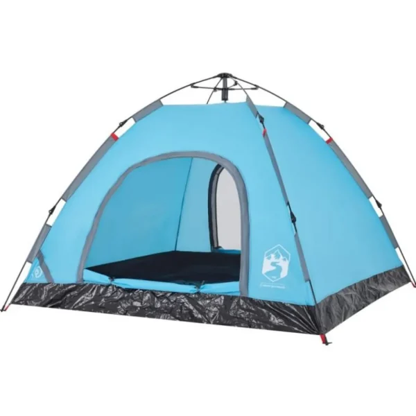 Tente de camping 3 personnes bleu libération rapide