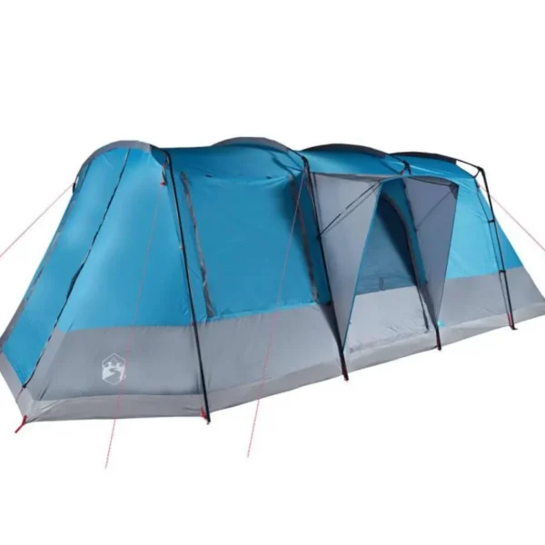 Tente de camping tunnel 4 personnes bleu imperméable