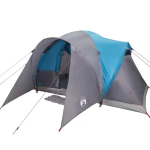 Tente familiale à dôme 6 personnes bleu imperméable