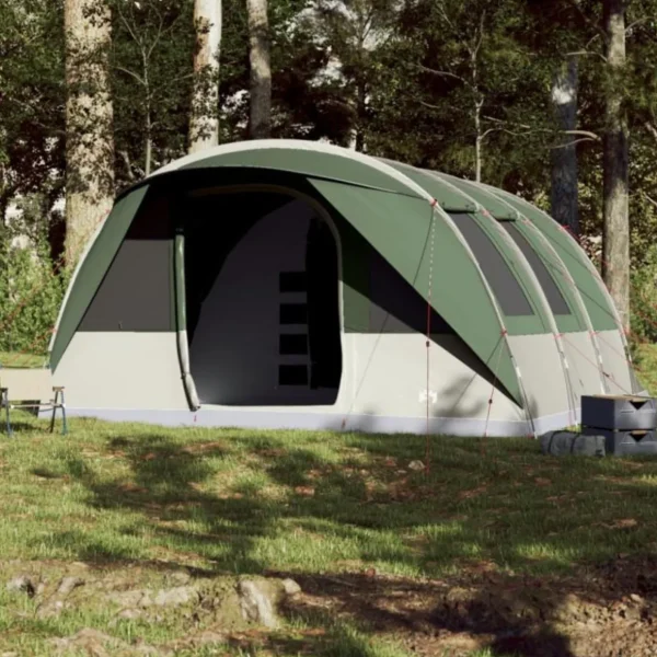 Tente familiale tunnel 7 personnes vert imperméable