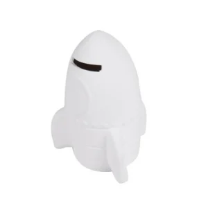 Tirelire à Peindre Fusée 13cm Blanc
