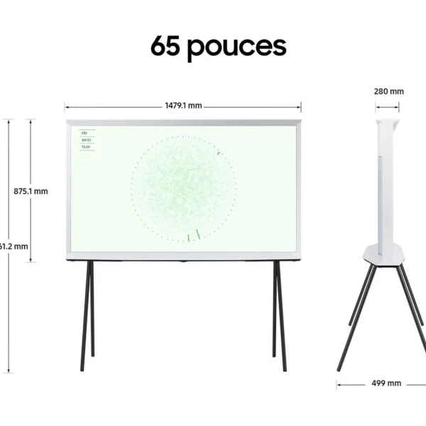 TV QLED The Serif TQ65LS01D Blanc 2024
