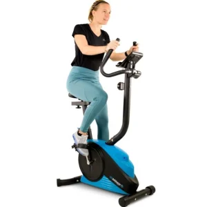 Vélo d'appartement CAMPO Roue d'inertie 3kg - 8 niveaux de résistance, Capteurs Pouls, Ecran d'entraînement, Réglable